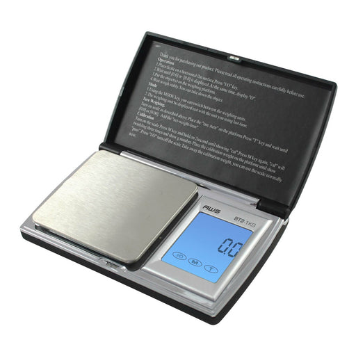 AWS - Rubberized Flip-Cover Pocket Scale - BT2-1KG - 1000 X 0.1G