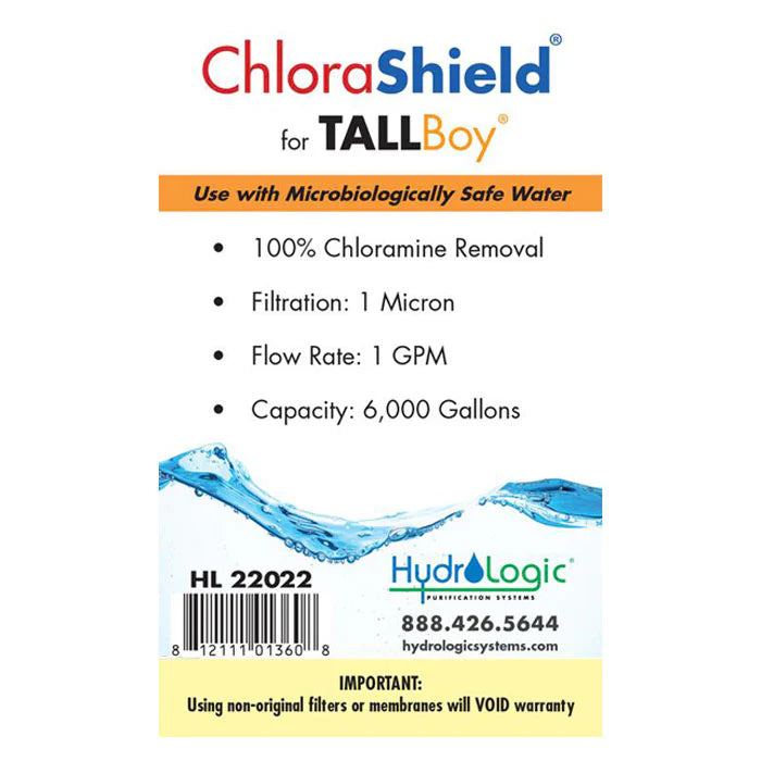 Hydrologic TALLBoy® ChloraShield Carbon Filter for TALLBoy® (HL22022) - CLEARANCE