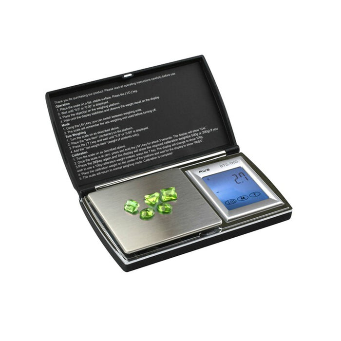 AWS - Rubberized Flip-Cover Pocket Scale - BT2-1KG - 1000 X 0.1G
