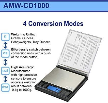 AWS - CD Scale AMW-CD1000 - Compact Digital Scale 1000 X 0.1G