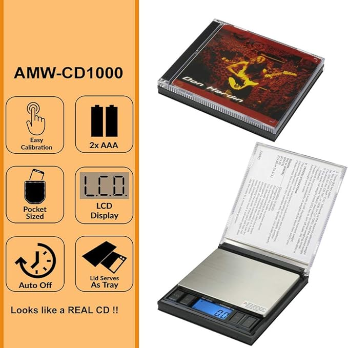 AWS - CD Scale AMW-CD1000 - Compact Digital Scale 1000 X 0.1G