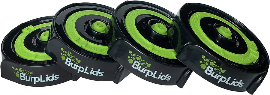 BurpLids® 4 Pack Curing Kit - Includes 4 Lids & Extraction Pump