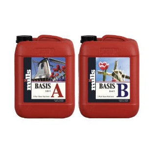 Mills Nutrients Basis A & B - Complete 2-Part Base Nutrient for Veg & Flowering