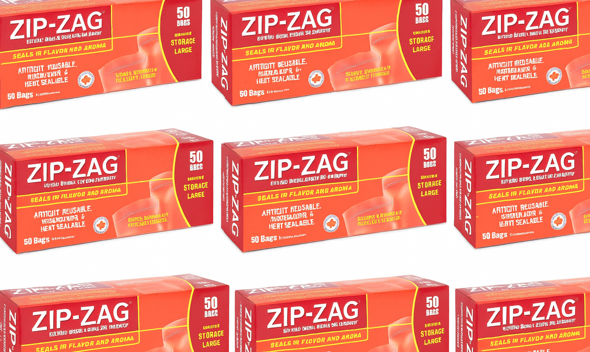 Zip Zag Bag Large Smell Proof Reusable Bag - 1/2 lbs (400 pack) (8x Orange Box) - CLEARANCE SALE