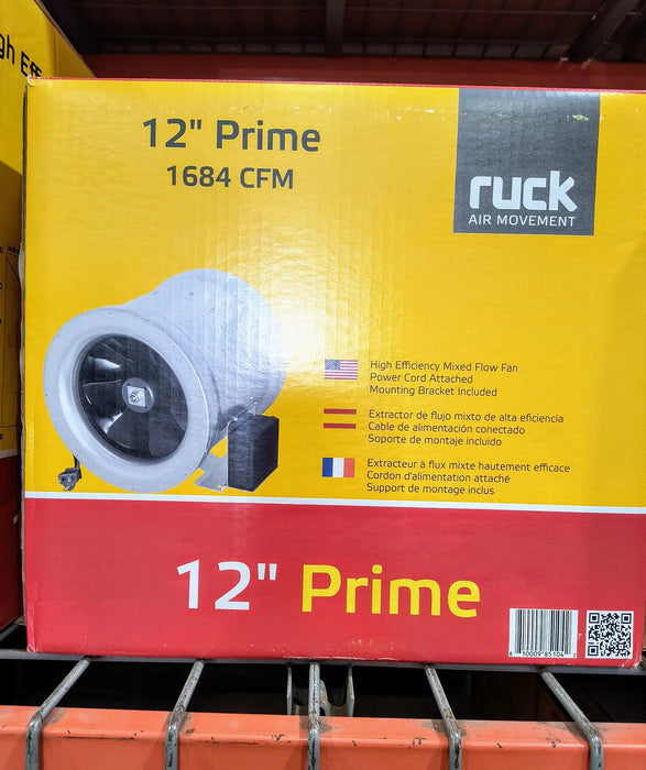 Ruck Air Movement Prime Mixed Flow Fan, 12" - 1684 CFM - CLEARANCE SALE