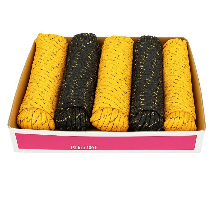 EVERBILT Heavy Duty Diamond Braid Polypropylene Rope 1/2 inch 100 ft (8-PACK) - CLEARANCE SALE