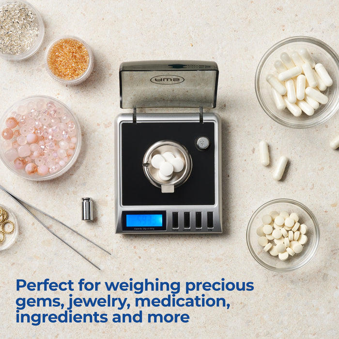 AWS - Gemini-20 Portable Precision Milligram Scale - Silver - 20 X 0.001G