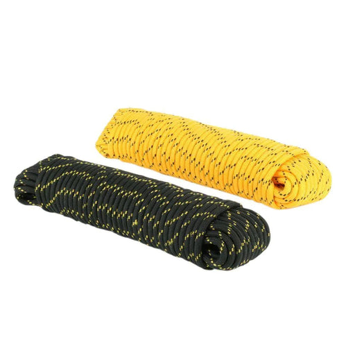 EVERBILT Heavy Duty Diamond Braid Polypropylene Rope 1/2 inch 100 ft - Yellow or Black - CLEARANCE SALE