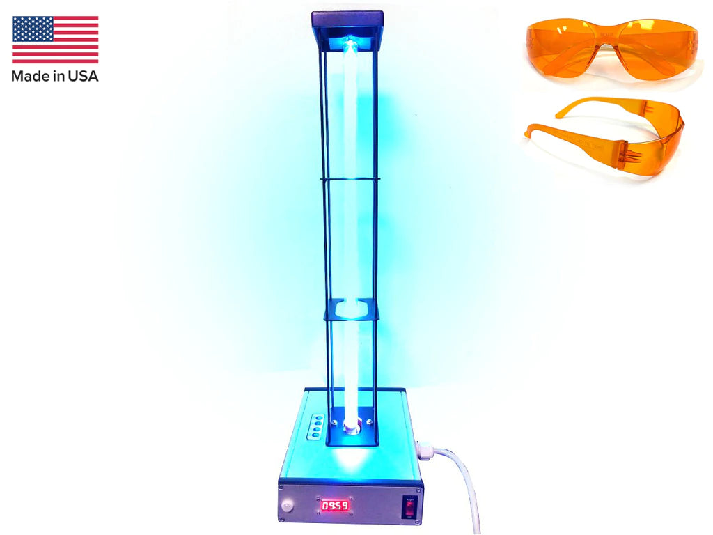 Deluxe Tabletop Dual Motion Sensor GermAwayUV 95 Watt UV-C Surface Sanitizer with Remote Control