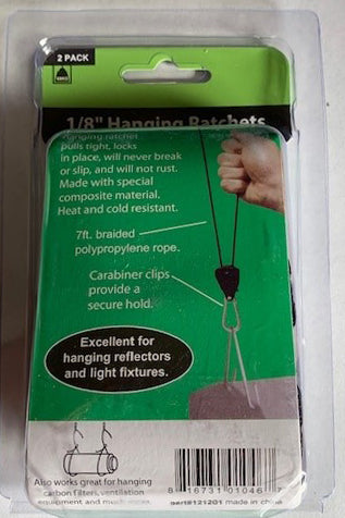 1/8" Rope Ratcheting Light Hanger (150 lbs)