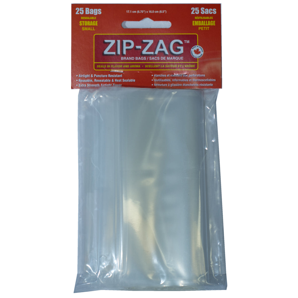 Zip Zag Bag Small Smell Proof Bag Sandwich 1 oz 25 pack