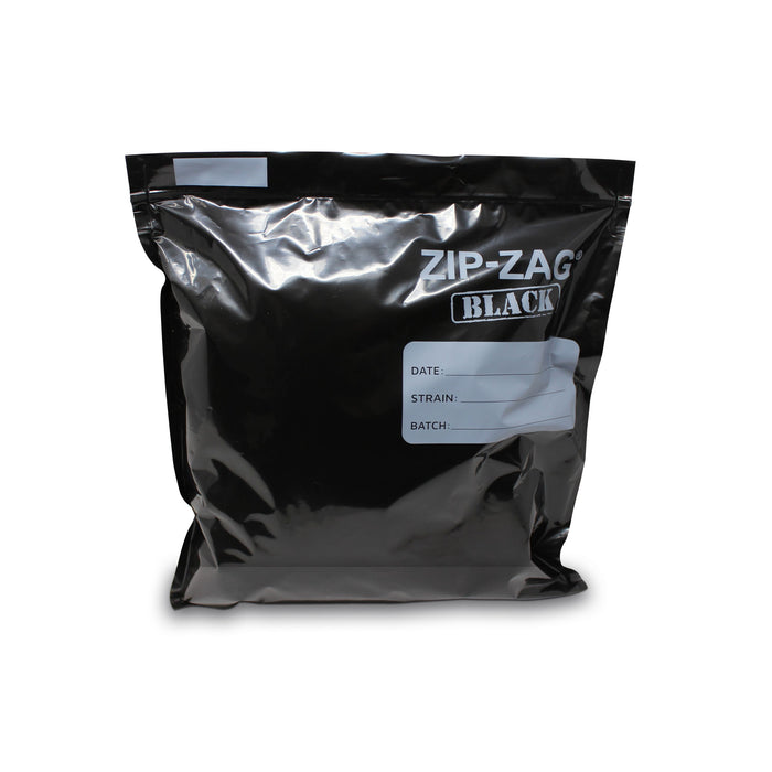 Zip Zag Bag Black Large Smell Proof Reusable Bag - 1/2 lb (10 pack)