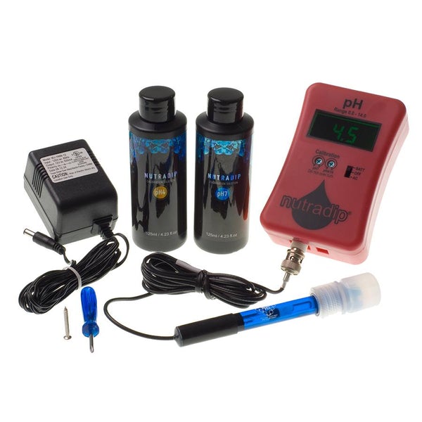 Nutradip Portable pH Meter with Probe and Solution