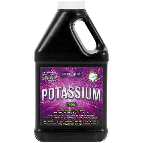 natural potassium fertilizer for plants Nature's Nectar Potassium 0-0-5